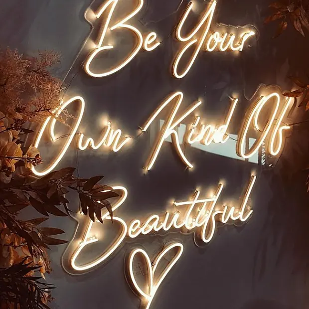 Personalised quote LED neon sign — a custom gift piece hand-bent in the UAE
